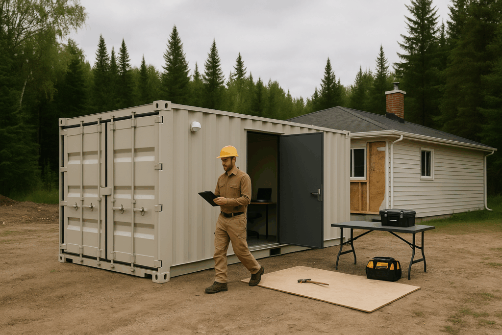 shipping containers for contractors and remote workers