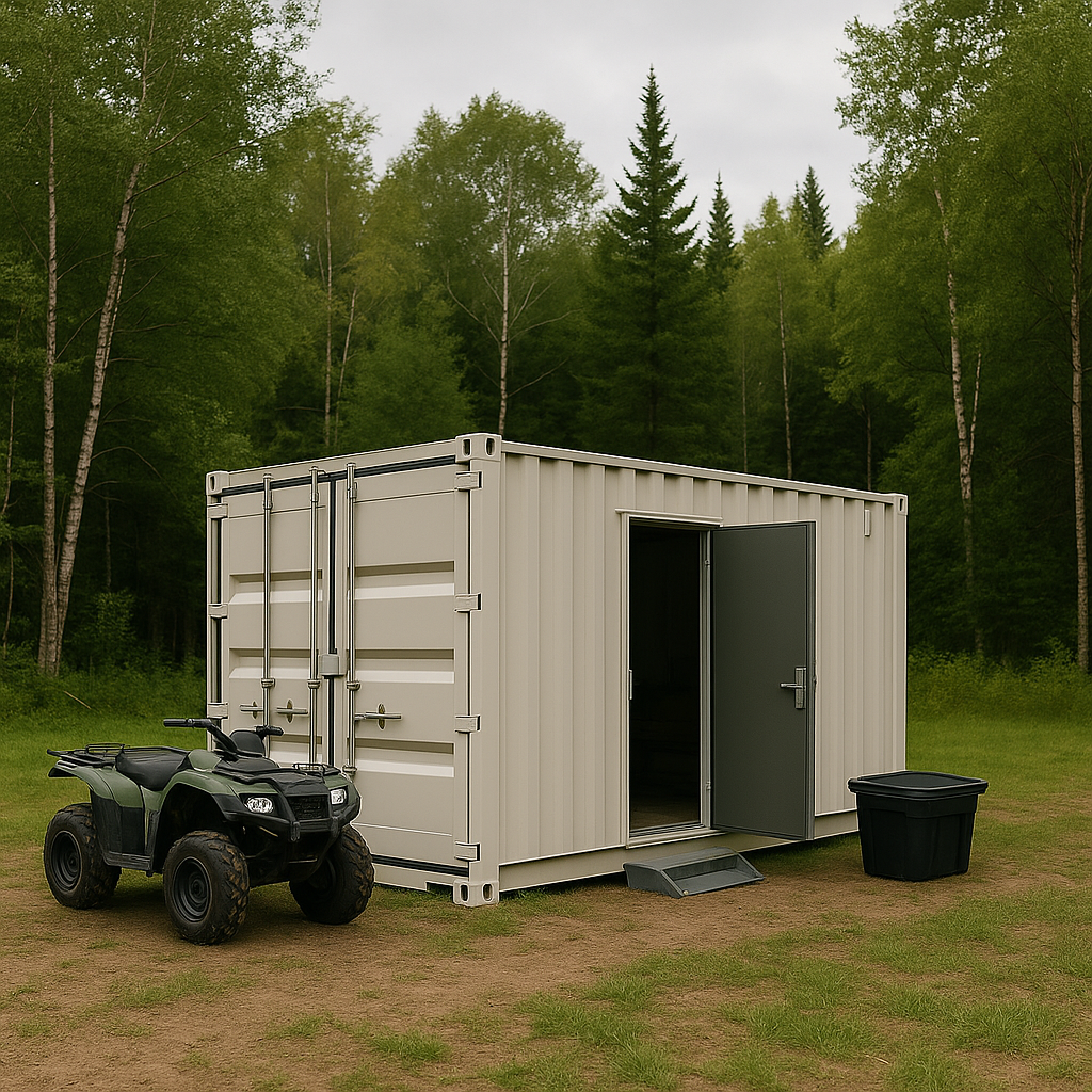 shipping containers for recreational land management