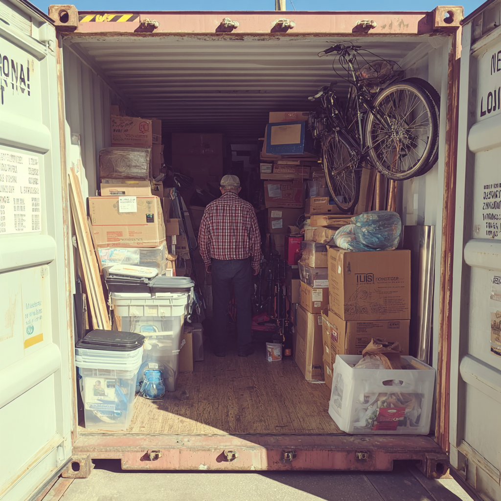 what fits in a 20' shipping container